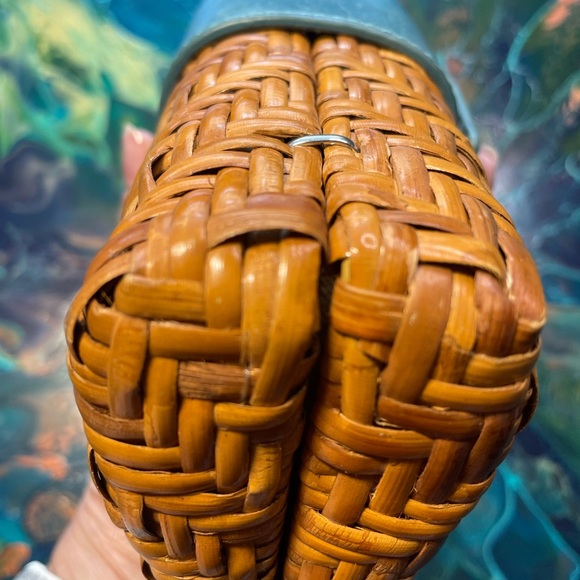 Tory Burch Rattan and Leather Clutch - Picture 6 of 10